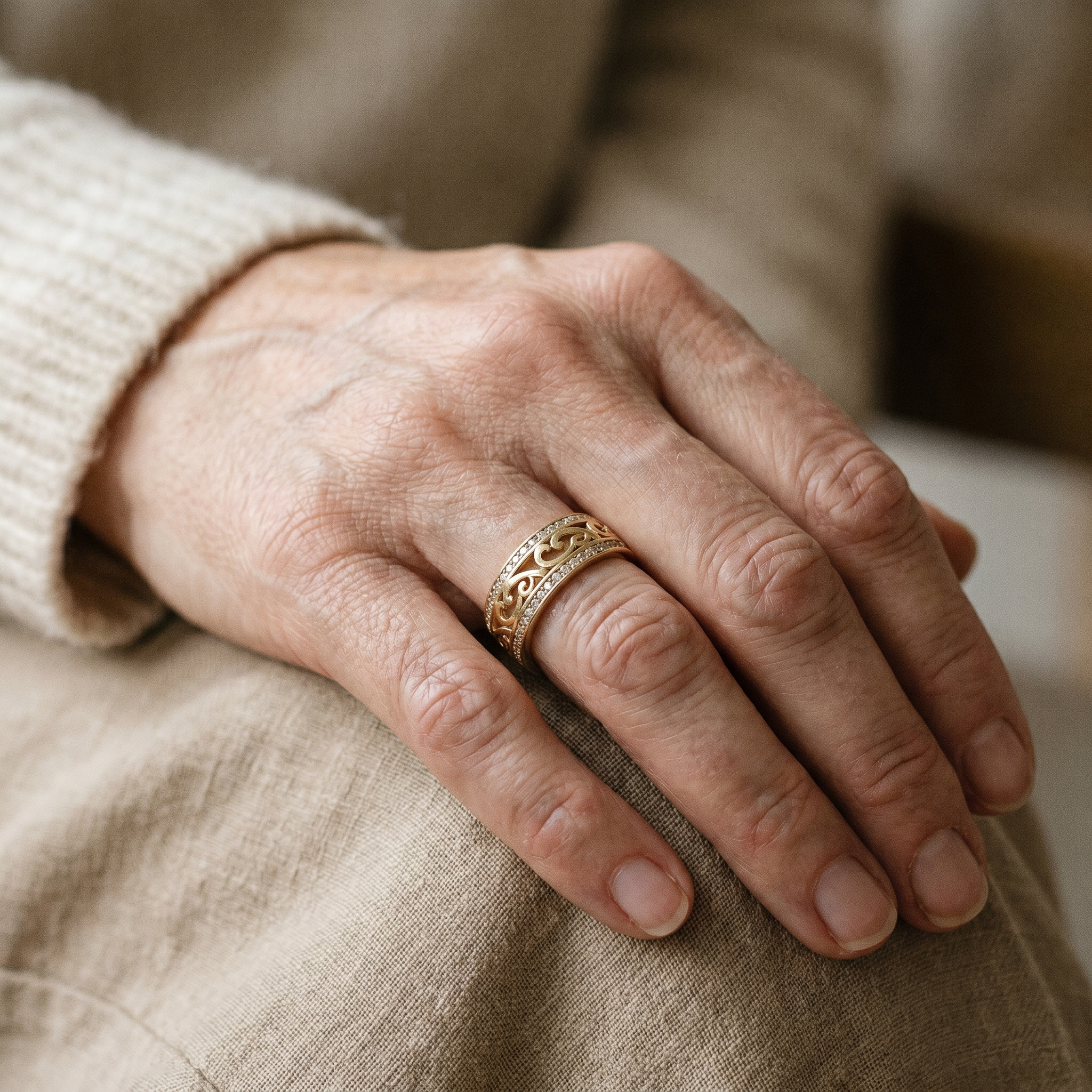 Bright Hollow Gold Ring