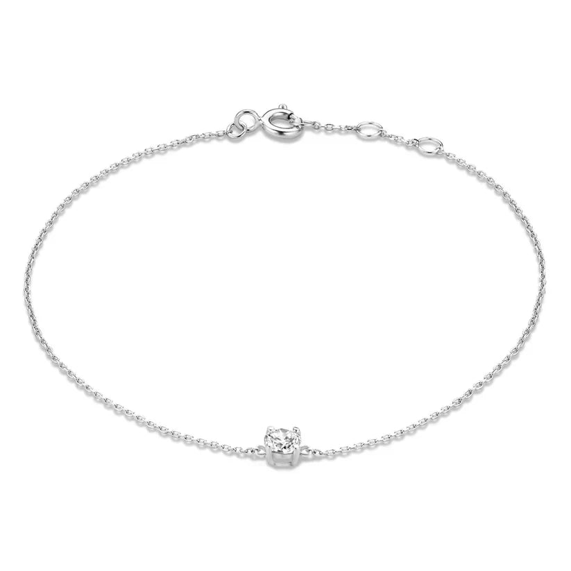 Round Moissanite Necklace & Bracelet Set with Cable Chain — view 10