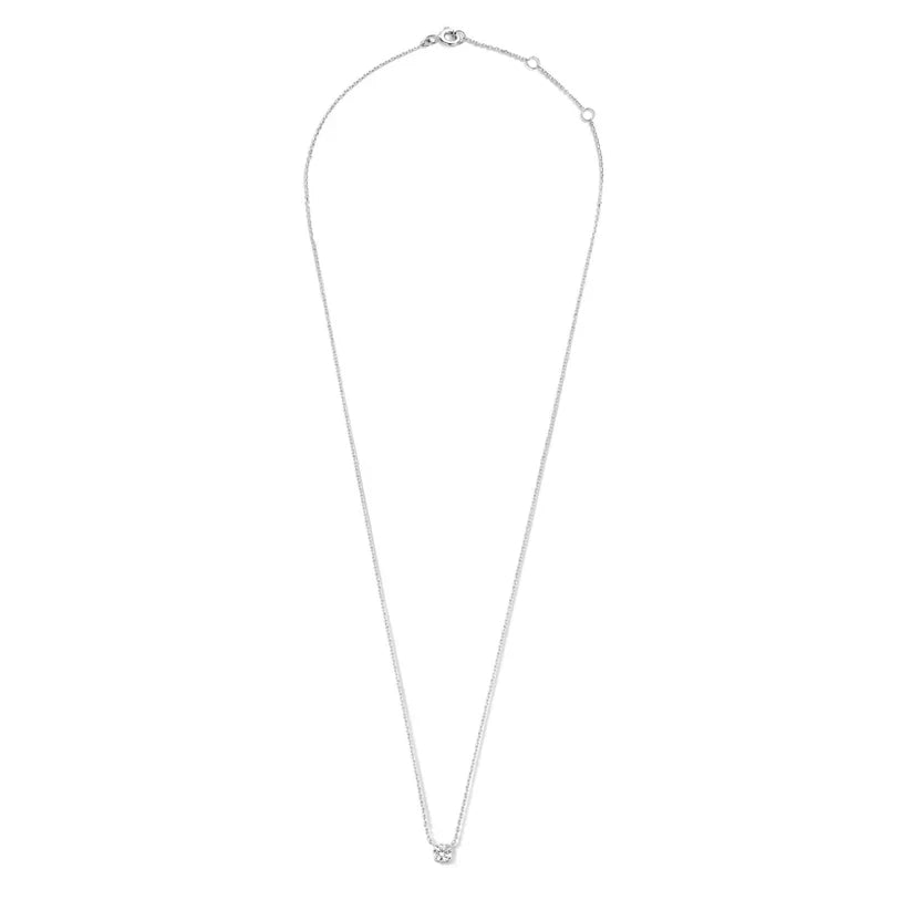 Round Moissanite Necklace & Bracelet Set with Cable Chain — view 9