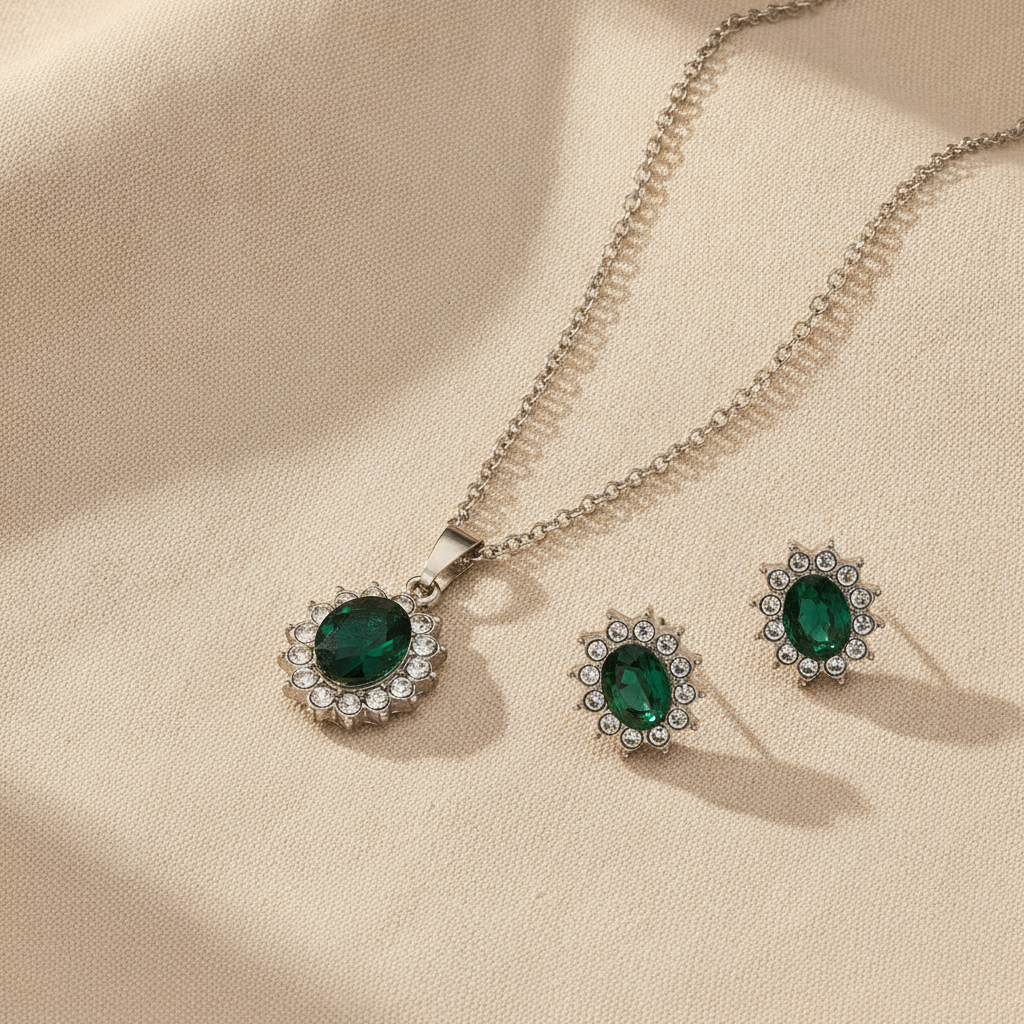 katya smeryn jewelry set white gold 16k — studio