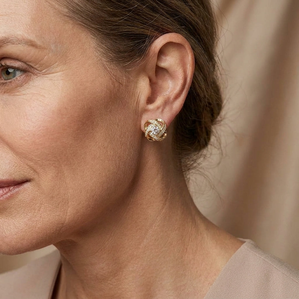 light luxury zircon stud earrings simple cross hollow geometric earrings wedding party exquisite ear jewellery women gifts — lifestyle