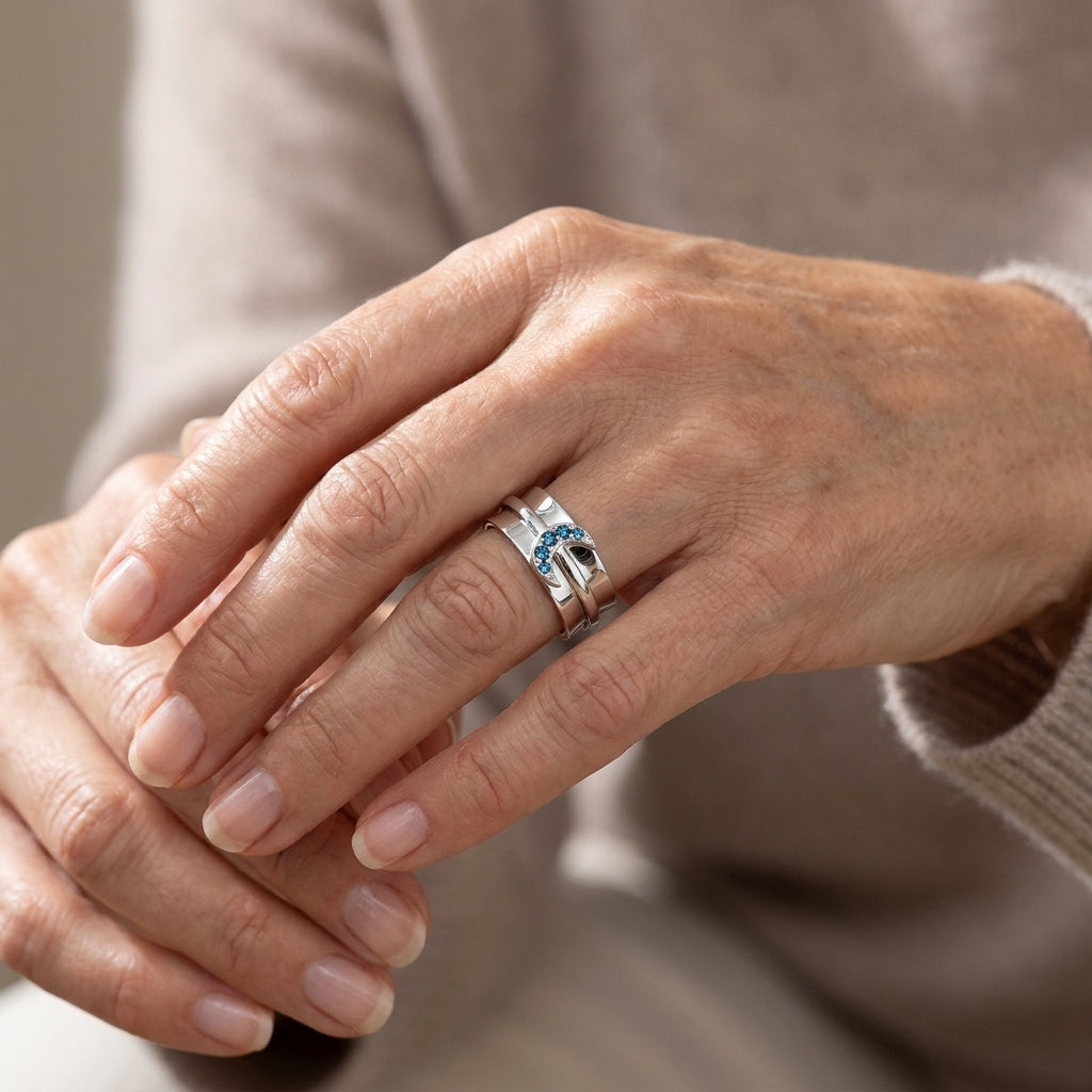 london blue topaz moon fidget ring asr9761 — lifestyle