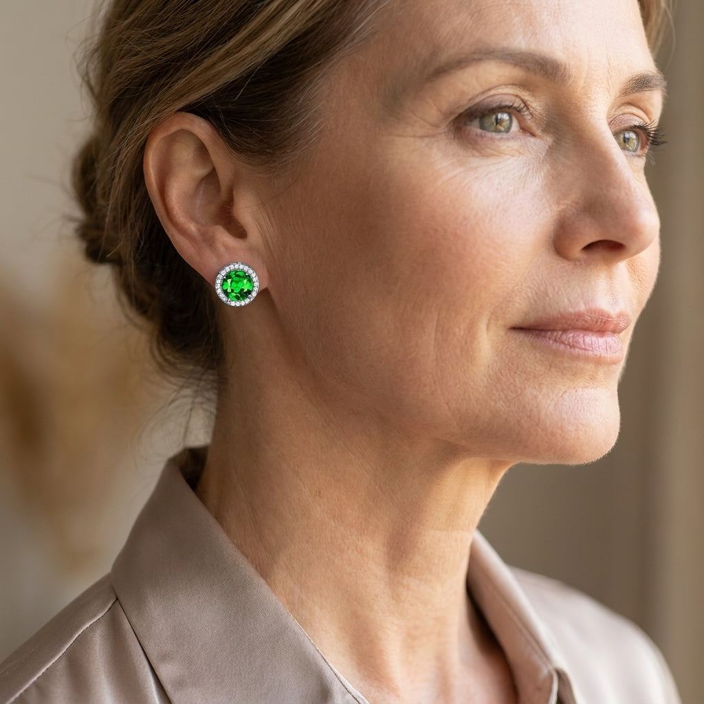 lucia verdeal earrings white gold 18k — lifestyle