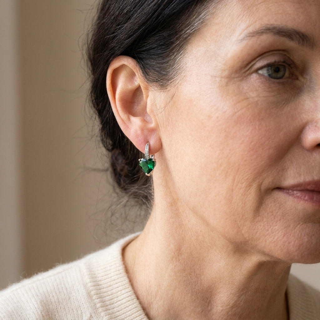 lunara greystelle earrings white gold 16k — lifestyle