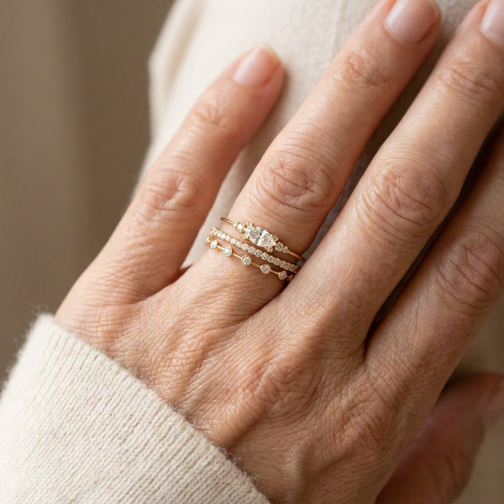 new ins gold color noble trend dainty rings for women entry lux zircon midi finger rings for girl anniversary jewelry kar229 — lifestyle