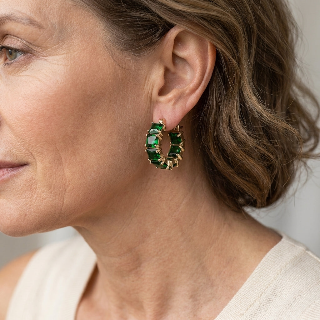 rowena emeris earrings gold — lifestyle