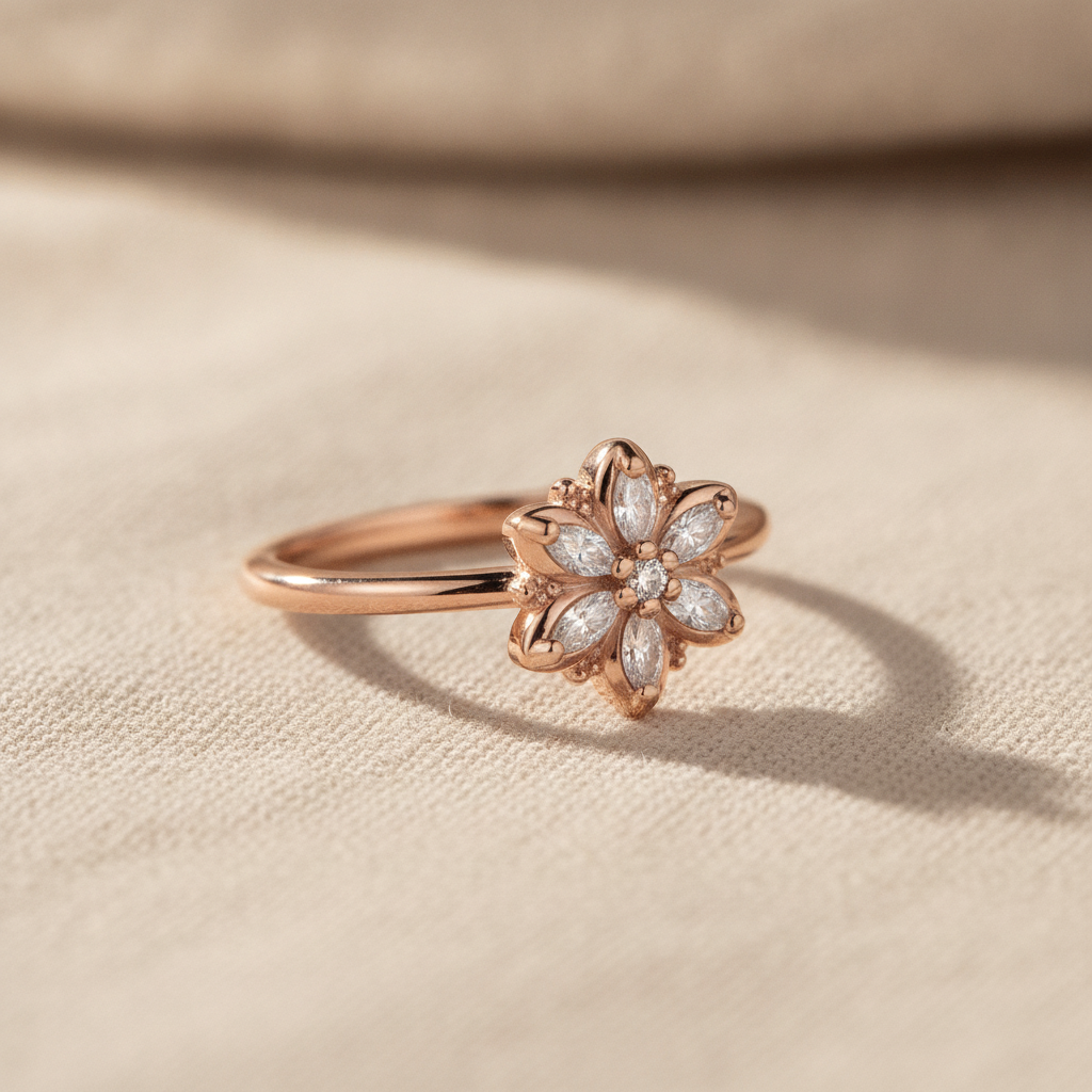 star flower ring — studio