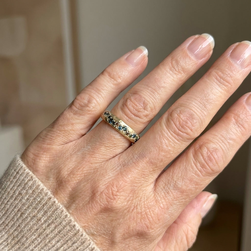 vintage gold bunter ring — lifestyle