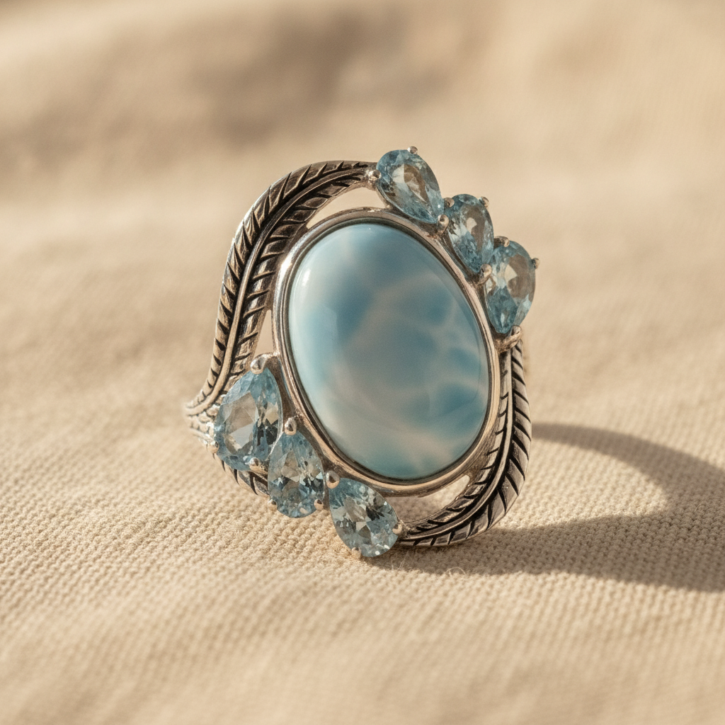 vintage turquoise opal ring — studio